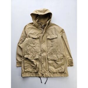 Vintage 1970s Zero King Beige Parka Jacket Full-Zip Pockets L Made In USA